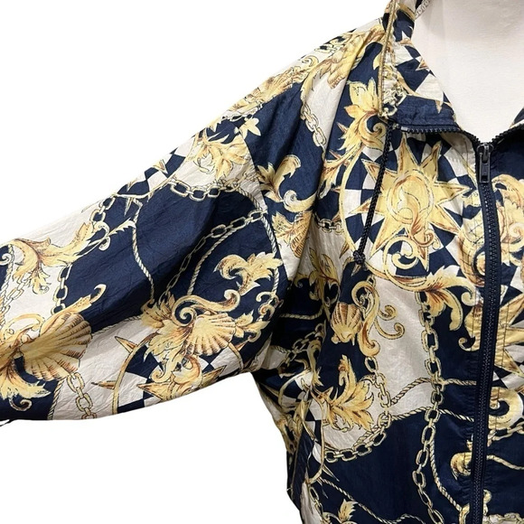 Vintage London Fog Jacket Womens Medium Track Windbreaker Sailing Nautical Large - Picture 5 of 14